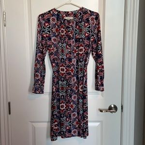 LOFT floral long sleeve dress woman’s Medium